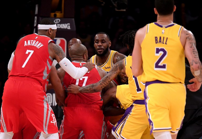 Watch Fight Breaks Out In Lakers Rockets Game