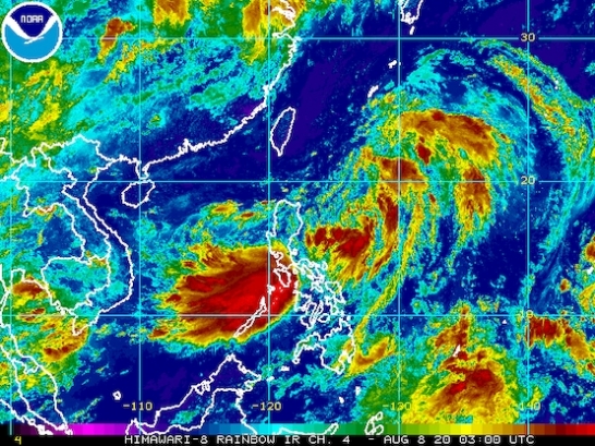 Tropical Depression Enteng Slightly Intensifies Over Philippine Sea