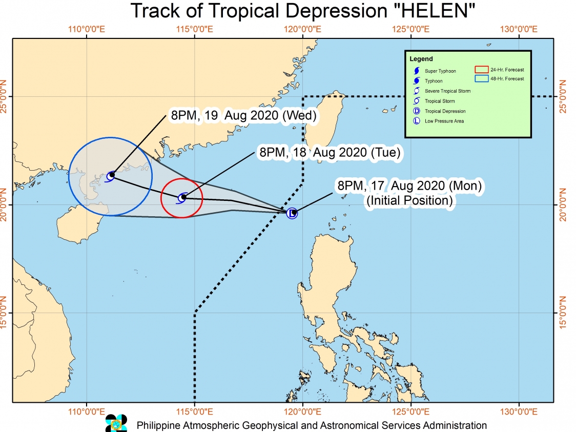 LPA sekarang Depresi Tropis Helen, sudah siap meninggalkan PAR