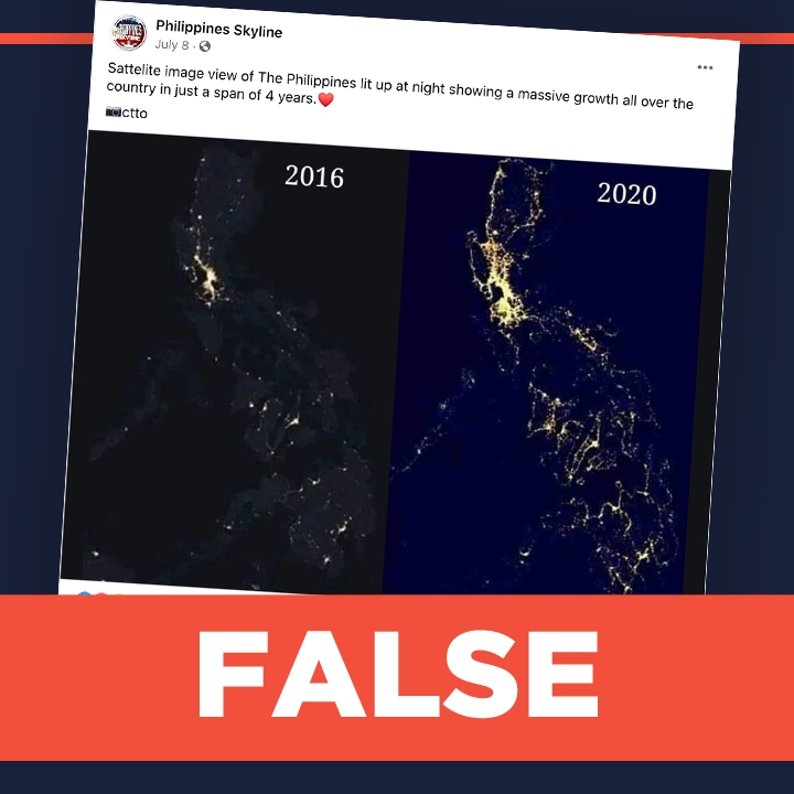 False 2020 Night Lights Satellite Imagery Of Philippines