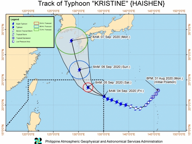 Typhoon Kristine Now In Par Landfall Not Expected