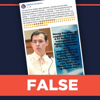 False Isko Moreno Quote On Previous Admin S Manila Bay Efforts