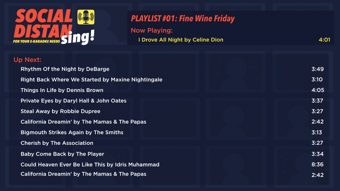 Social distan-sing: Friday playlist for your e-karaoke needs