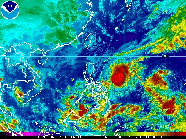 Intense Rain From Typhoon Rolly To Begin Evening Of October 31