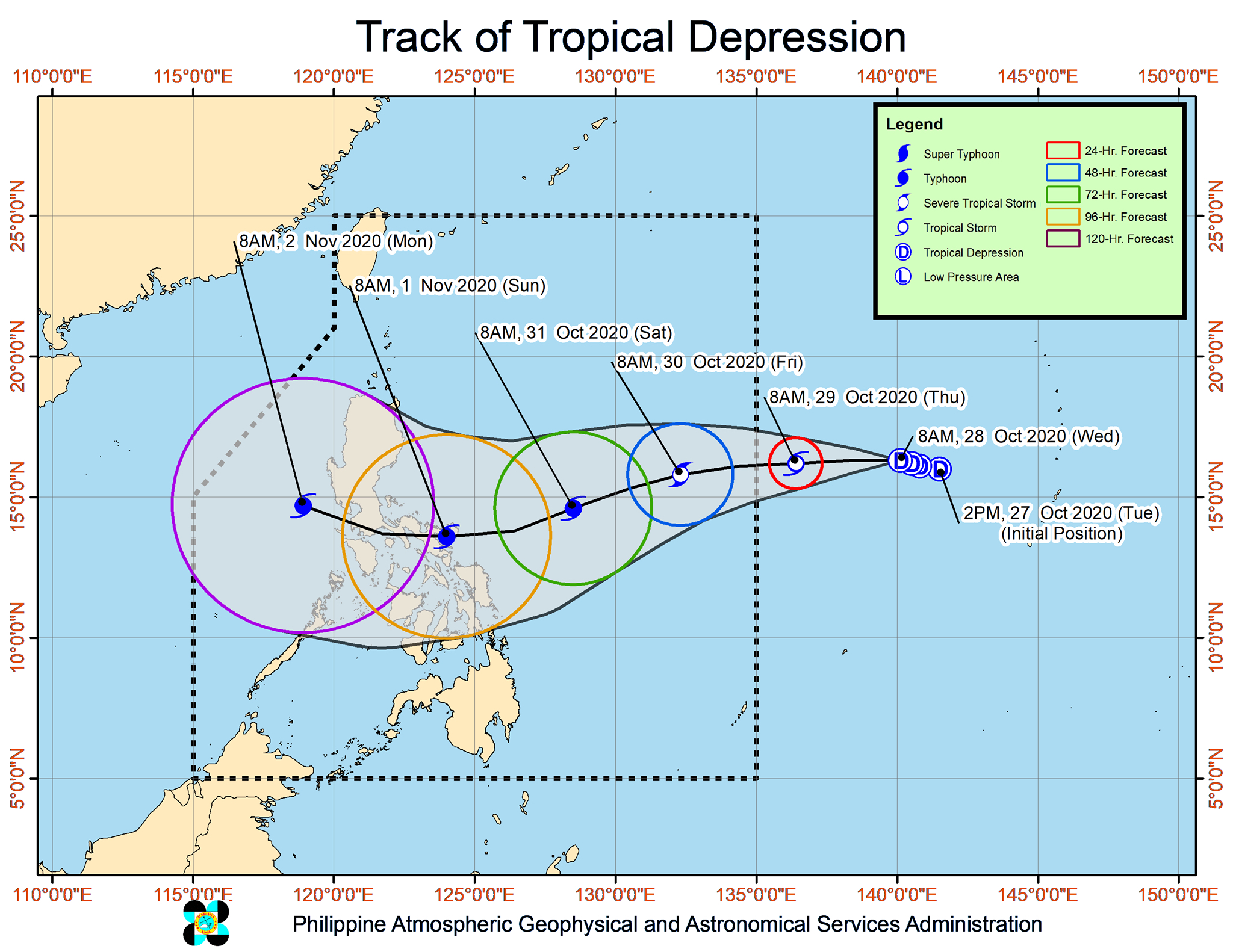 Tropical depression outside PAR might hit Philippines as a typhoon