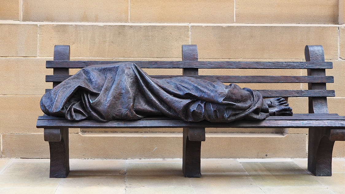 Homeless Jesus Sculpture Goes Viral After 911 Call   Homeless Jesus Sculpture Australia Shutterstock November 21 2020 1605962851723 