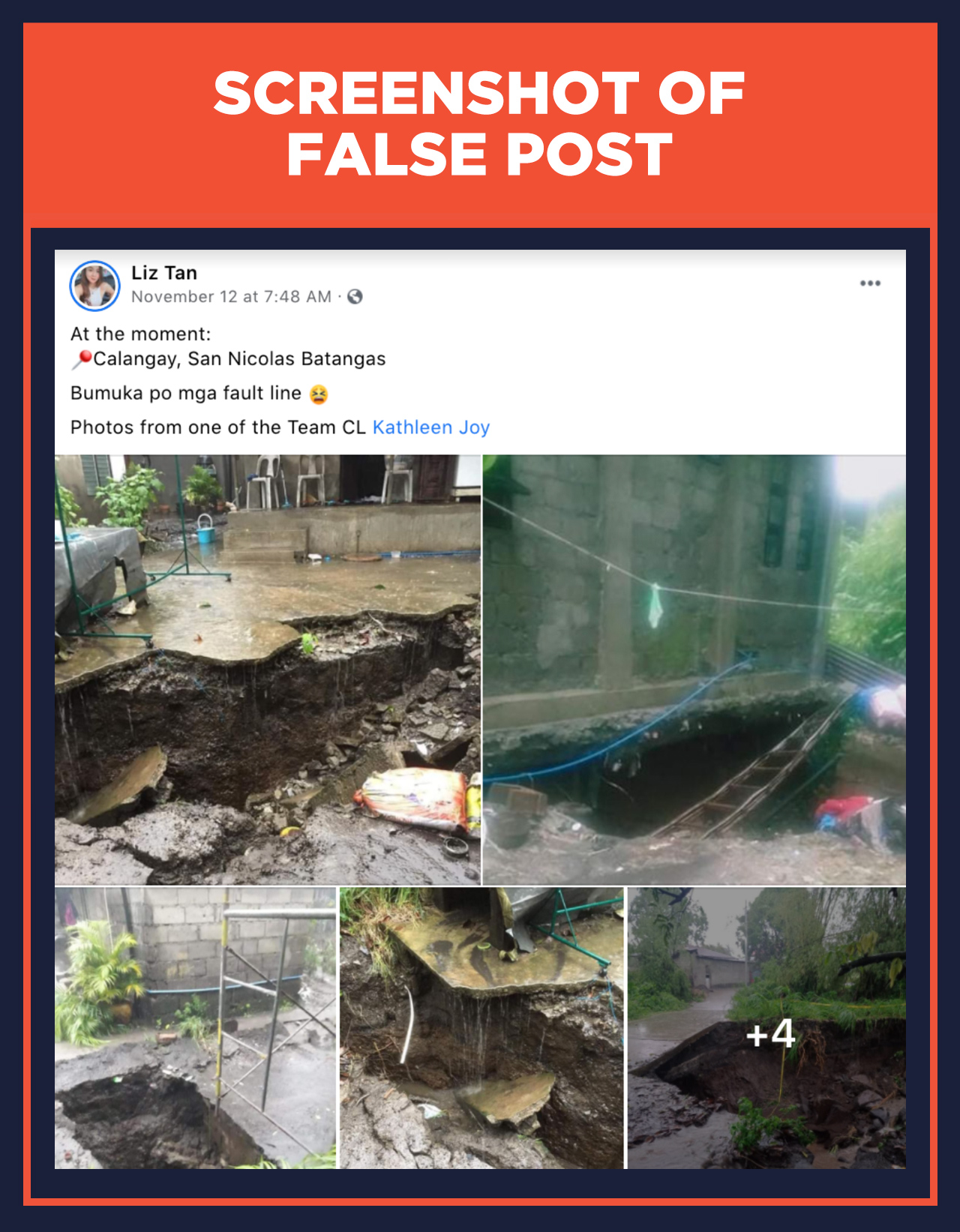 FALSE POST Photos show fault line in Batangas