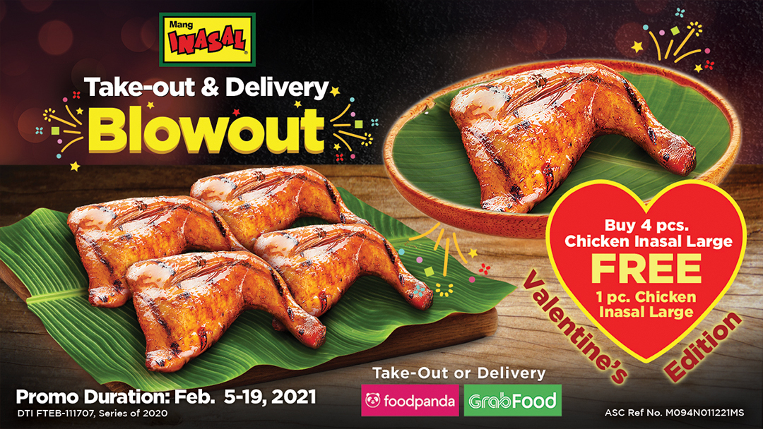 Mang Inasal Takeout and Delivery Blowout is back for Valentine's