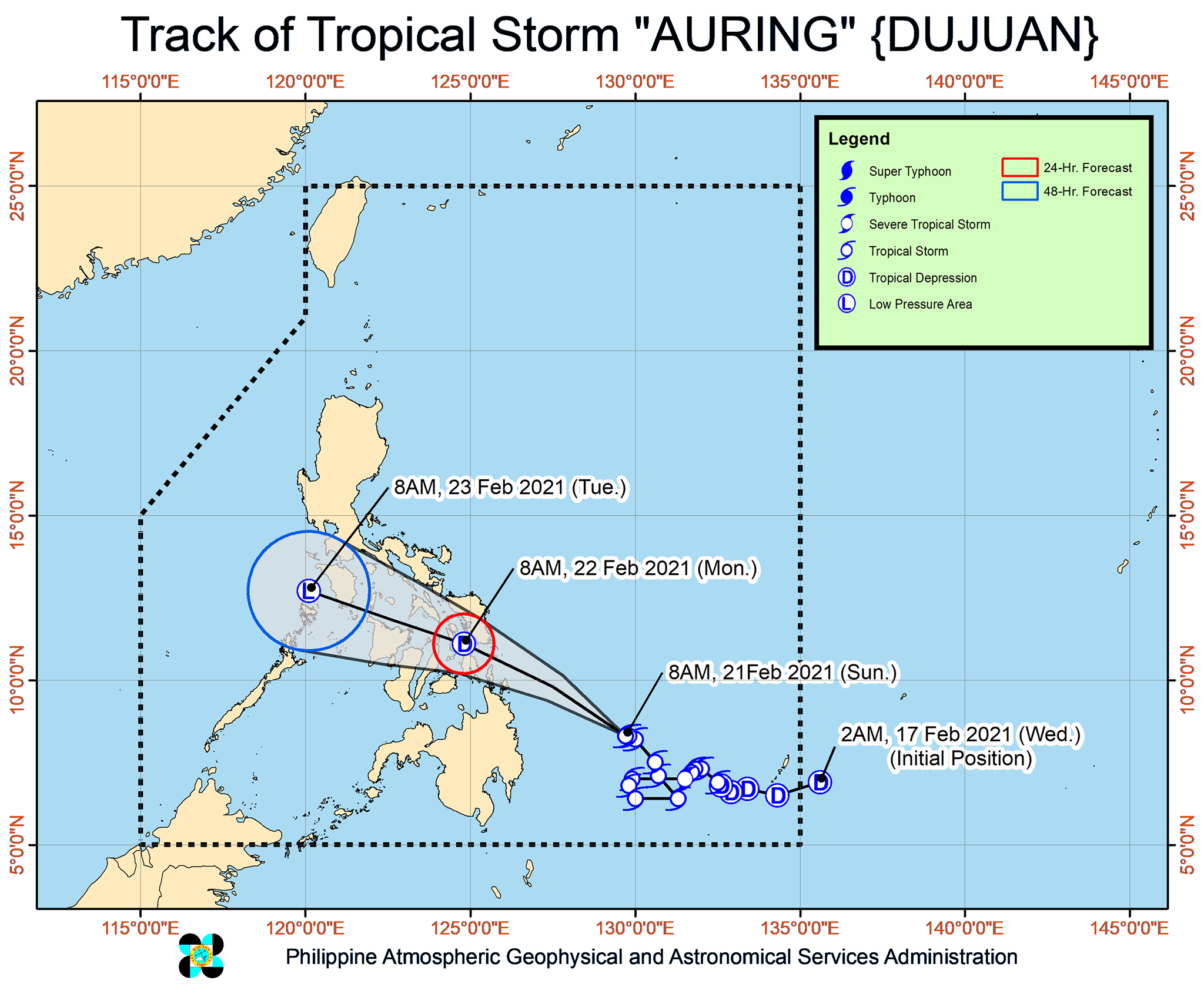 Hujan terus berlanjut di Mindanao, Visayas sementara Auring tetap bertahan di Laut Filipina