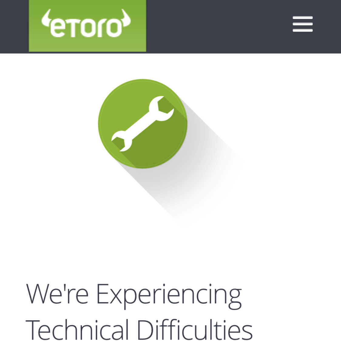 Etoro Suffers Outage As Crypto Global Equities Turn Volatile