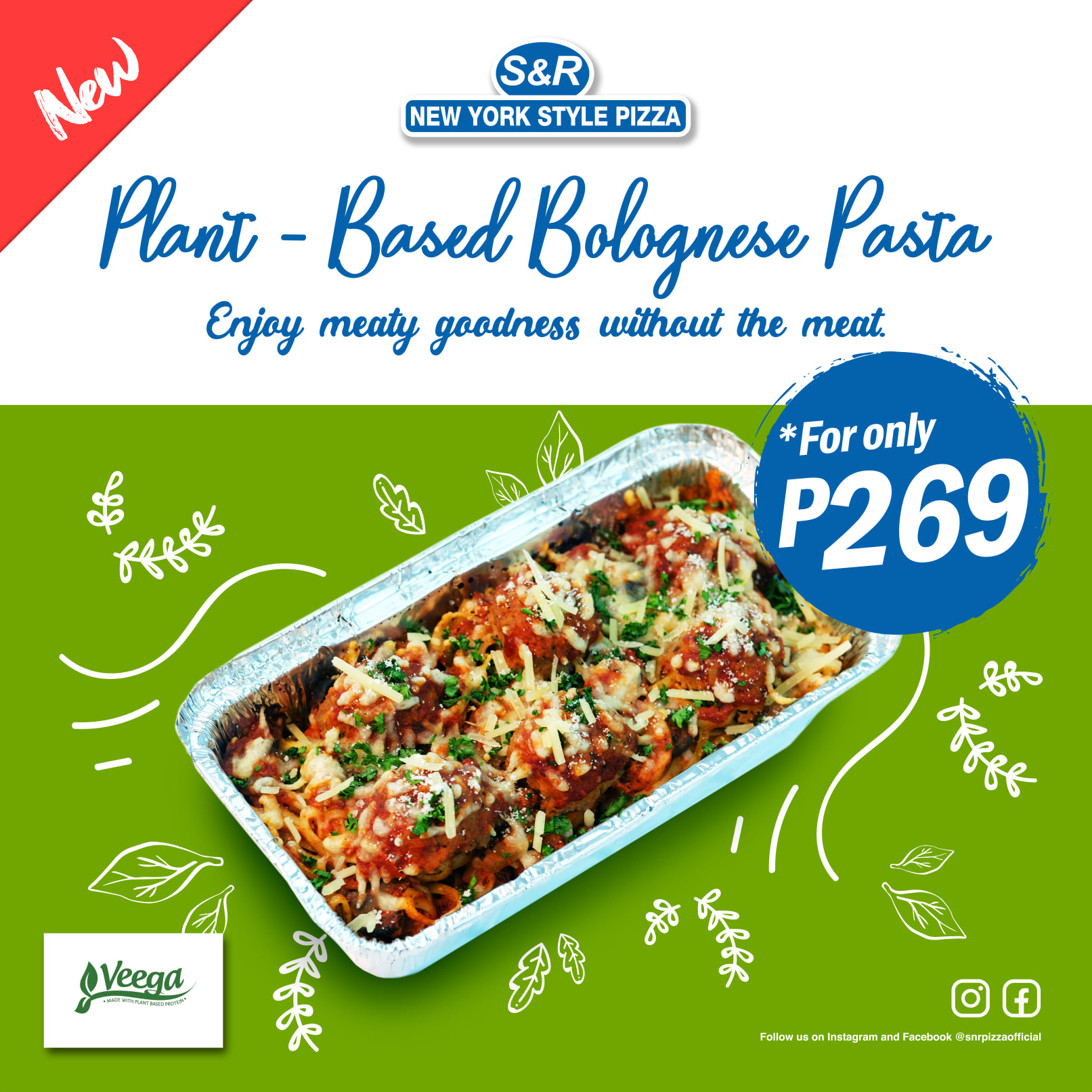 S R Launches New Plant Based Bolognese Pasta