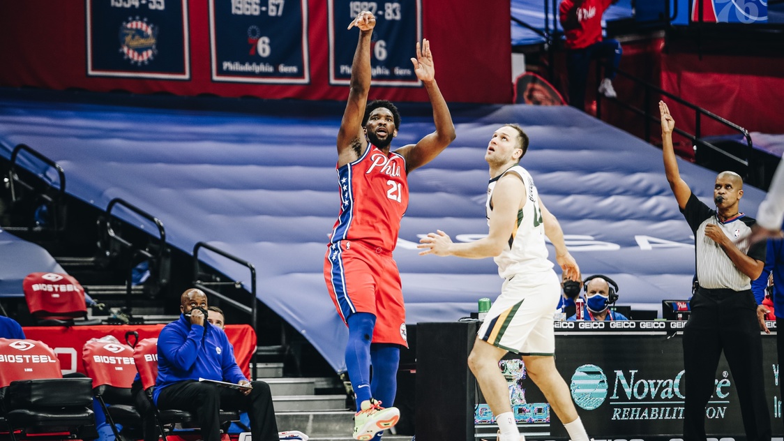 Joel Embiid's big night lifts 76ers over Jazz in OT