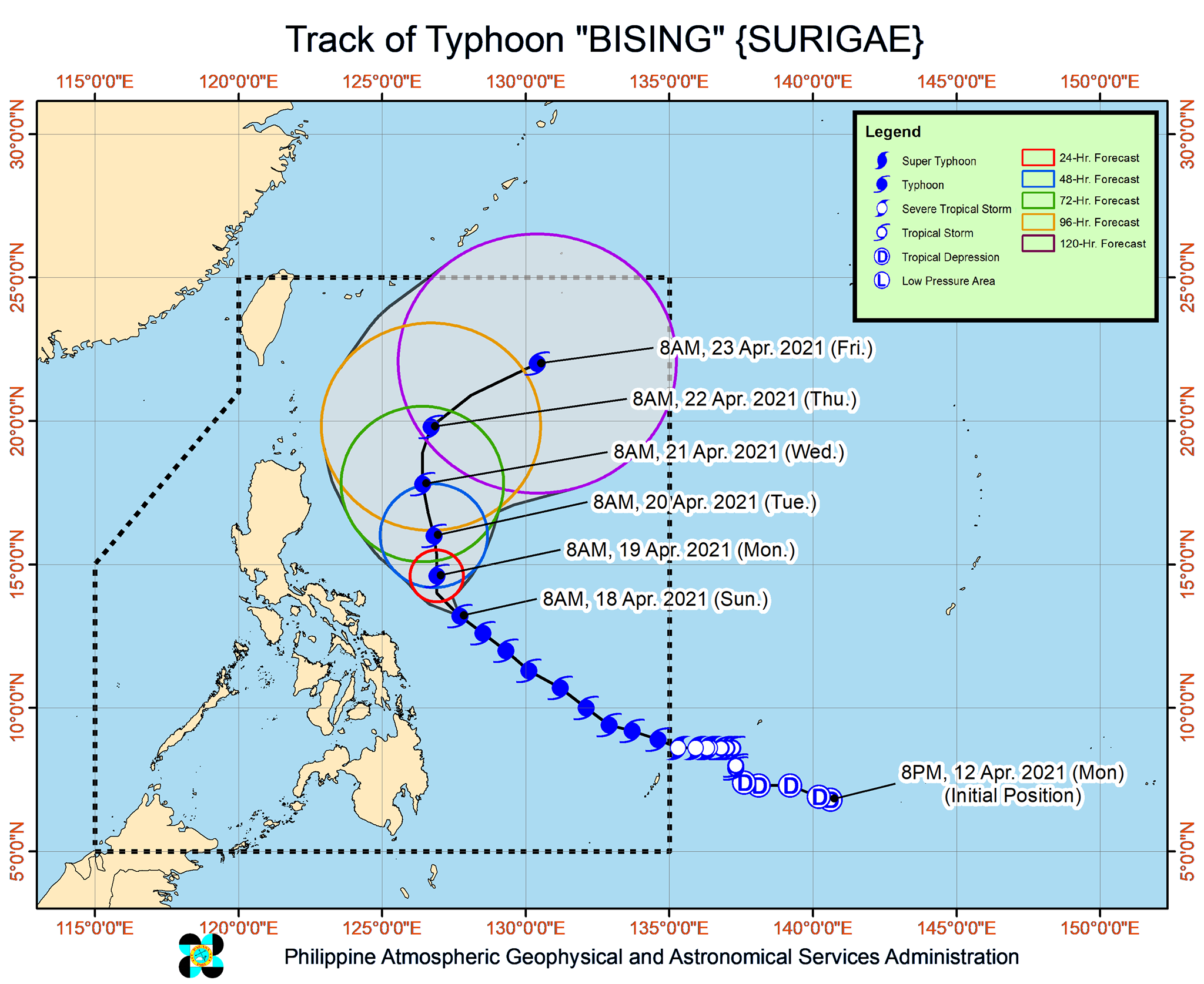 Hujan akibat Topan Bising melanda Visayas Timur, Bicol