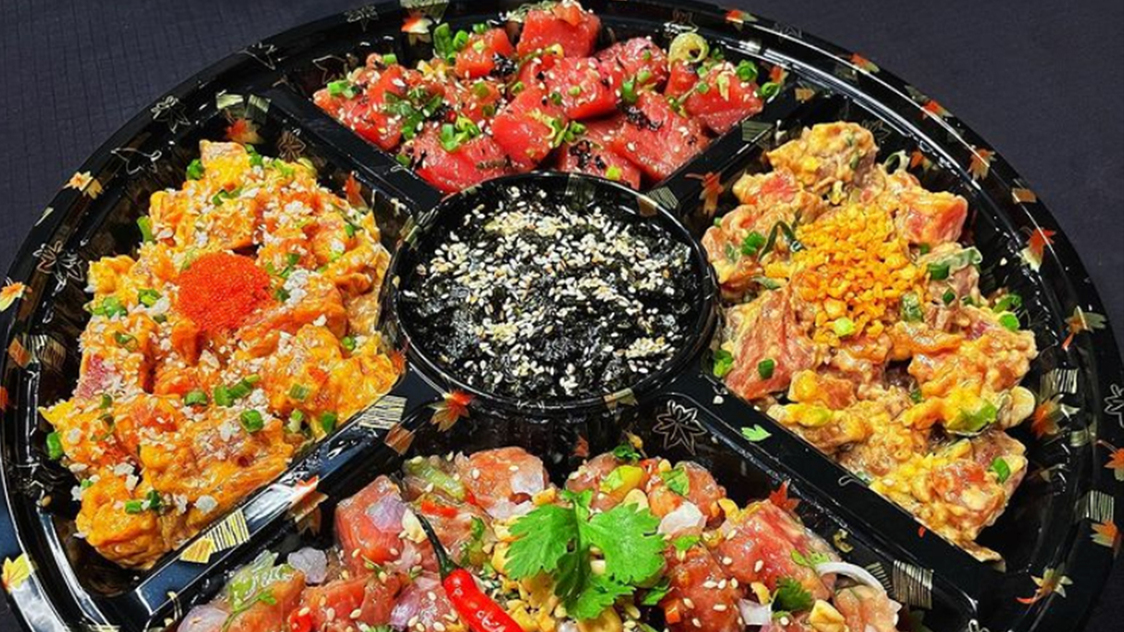 Get 4 kinds of poke in one platter from this Parañaque shop