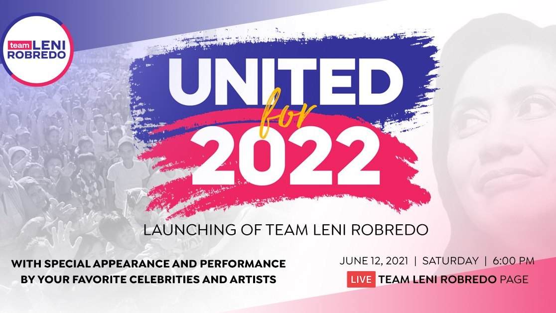 Team Leni Robredo Volunteers To Launch On Independence Day