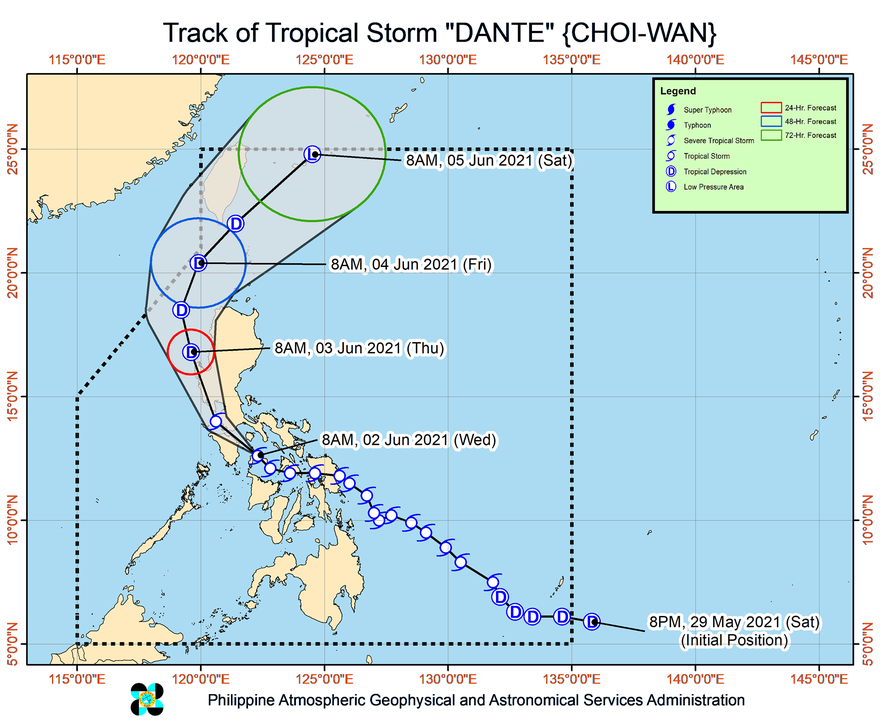 Badai Tropis Dante menghantam 5 kali;  Kemungkinan pendaratan ke-6 di Bataan