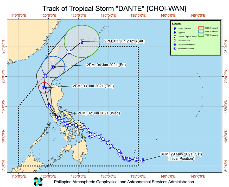 Badai Tropis Dante menghantam ke-6 di Oriental Mindoro