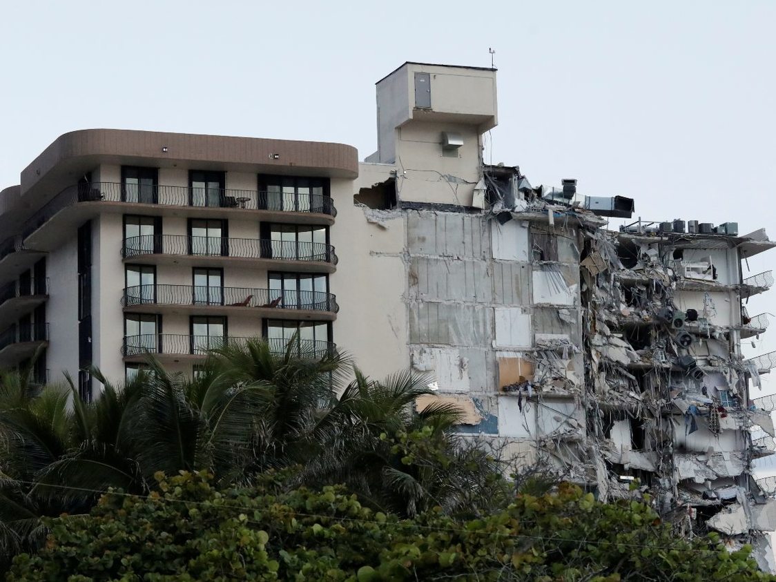 Miami Building Collapse Before And After - Huge Emergency Operation ...
