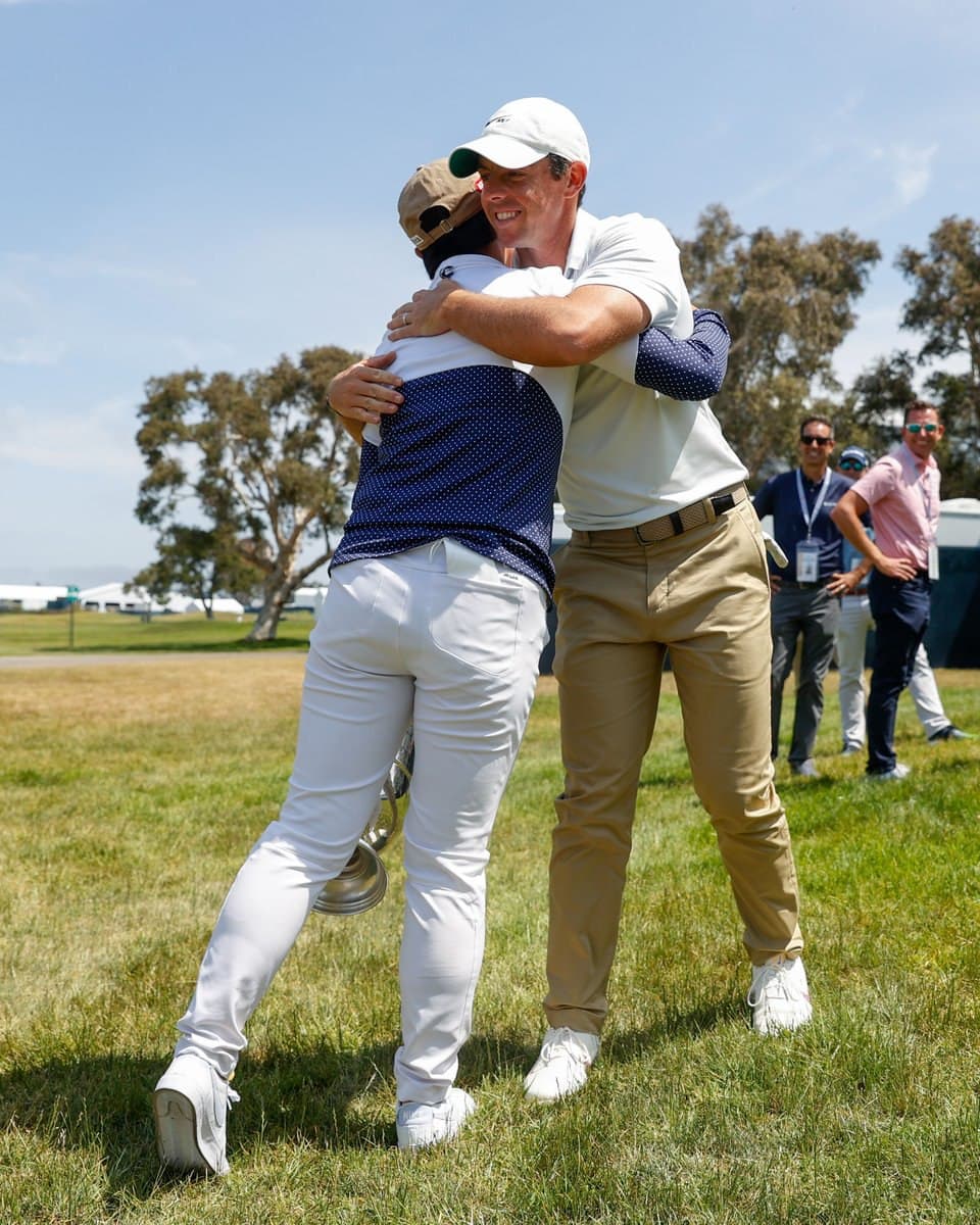 Yuka Saso and Rory McIlroy