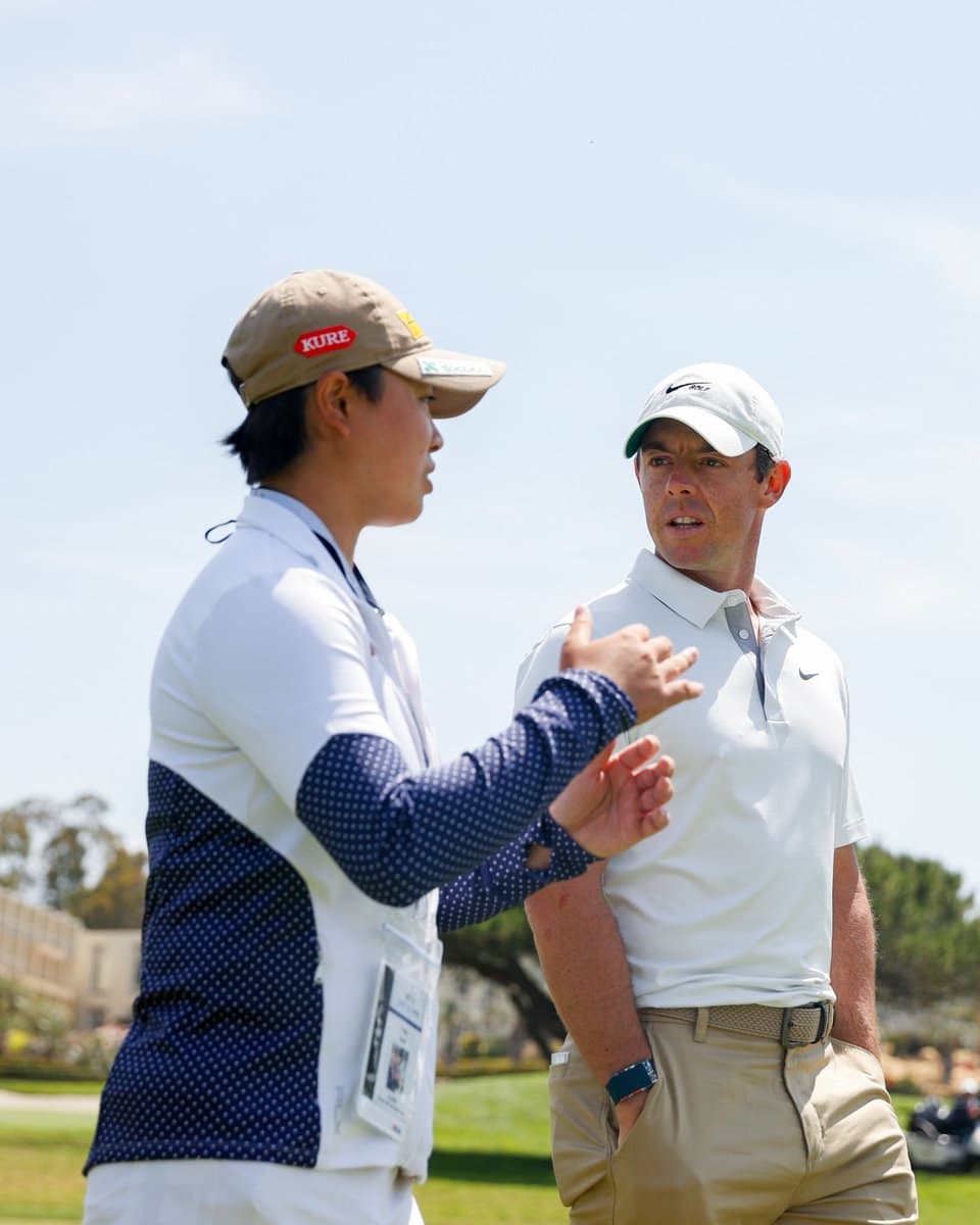 Yuka Saso and Rory McIlroy