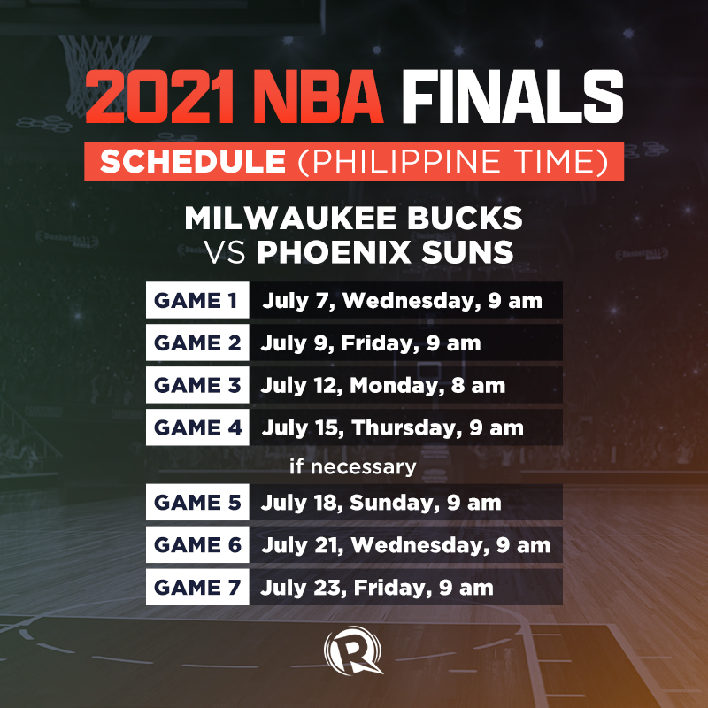 Nba Finals Schedule 2022 Schedule: 2021 Nba Finals, Philippine Time