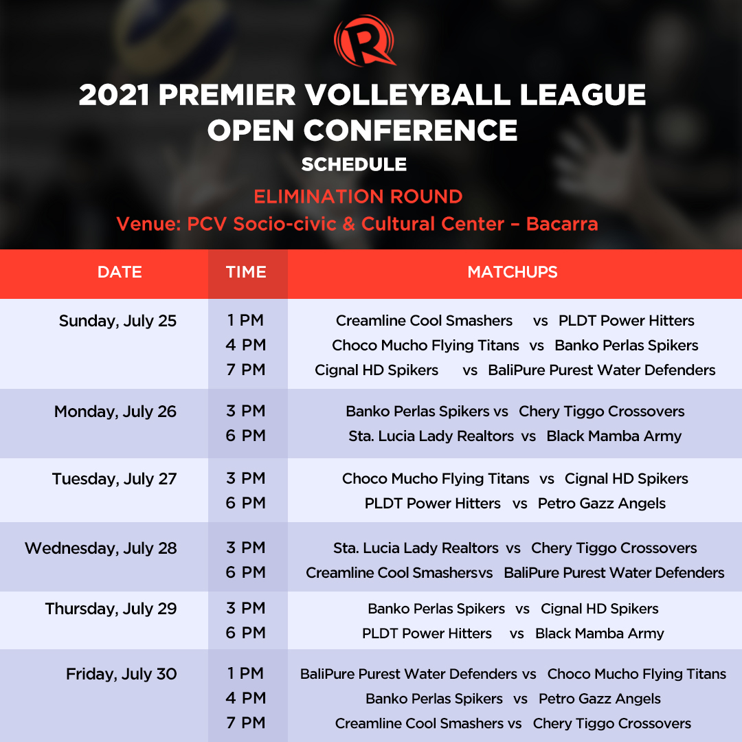 2021 PVL Open Conference schedule July 25, 2021