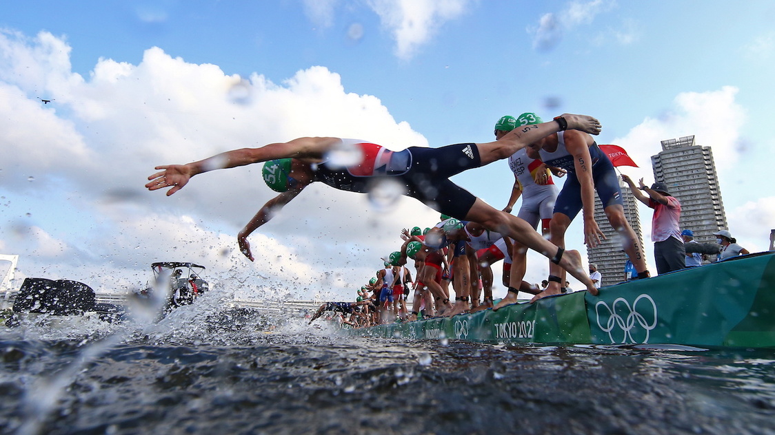 Olympics Men's triathlon race hit by rare false start