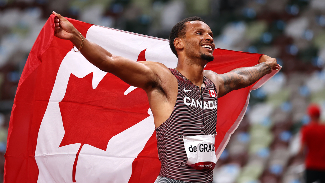Canada's De Grasse ends long wait with 200m gold