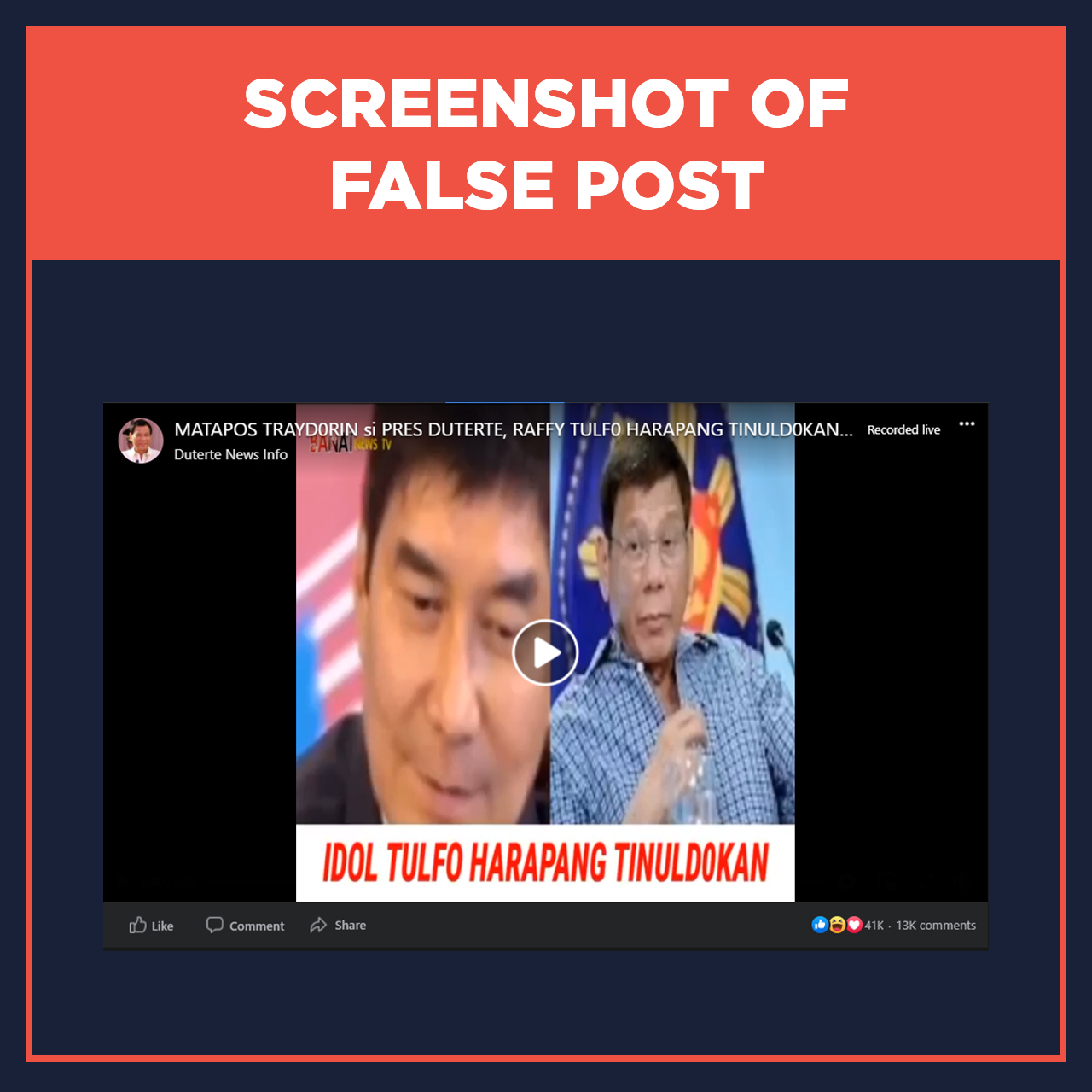 FALSE Raffy Tulfo s license revoked