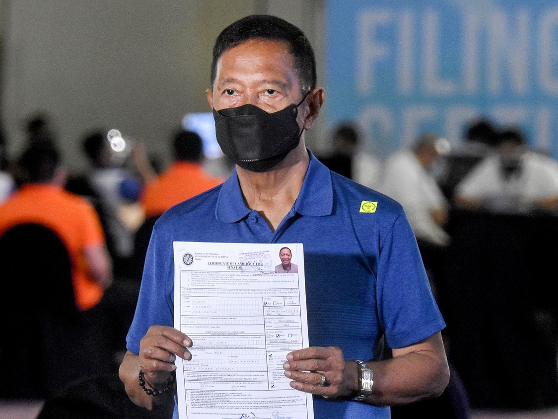 Jejomar Binay files candidacy for senator - Vimarsana News