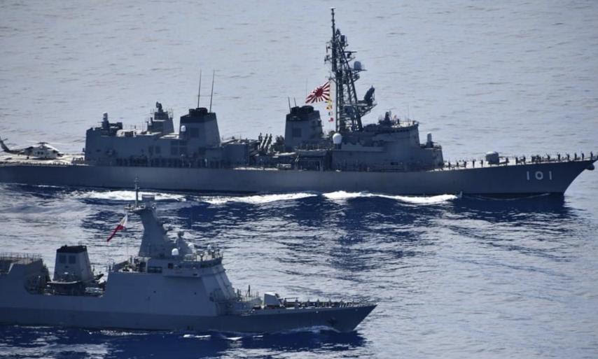 PH Navy melakukan latihan passing dengan kapal Jepang