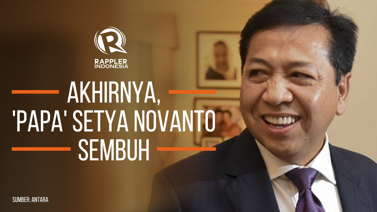 SAKSIKAN: Akhirnya ‘Papa’ Setya Novanto Sembuh