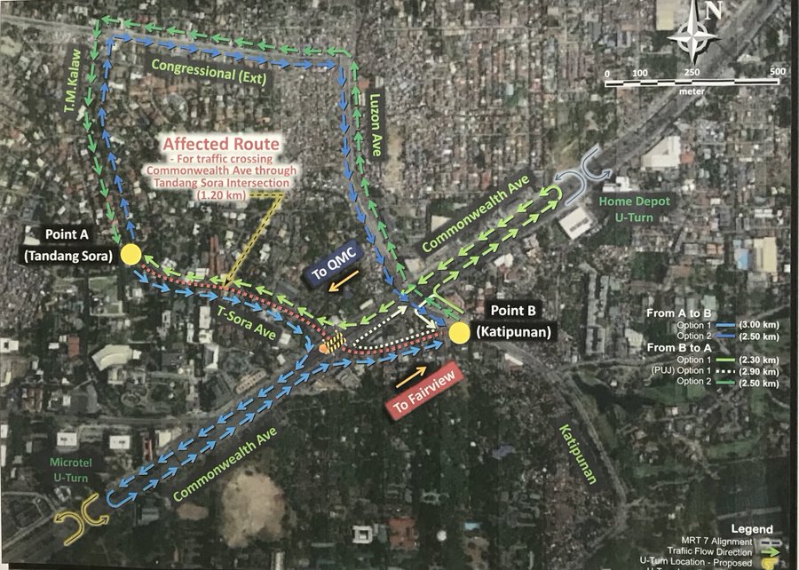 Tandang Sora Quezon City Map Tandang Sora flyover in Quezon City to be demolished for MRT7