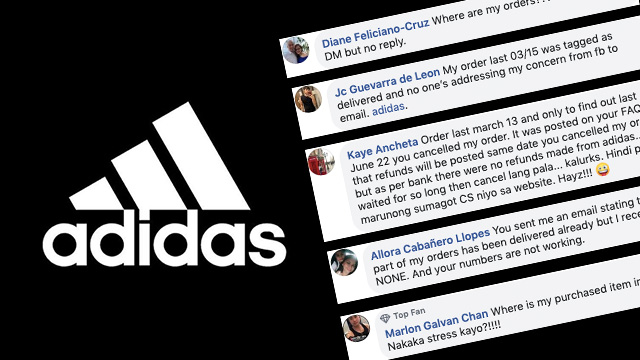 adidas cancelling orders