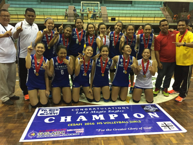 Sacred Heart Downs Usj R To Win Cesafi Volleyball Title