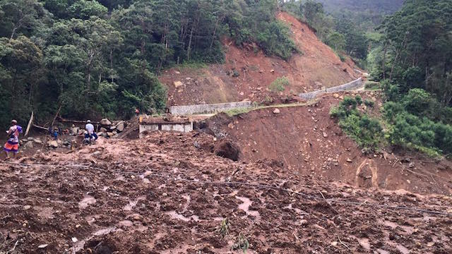 Marikina-Infanta Road impassable due to landslides