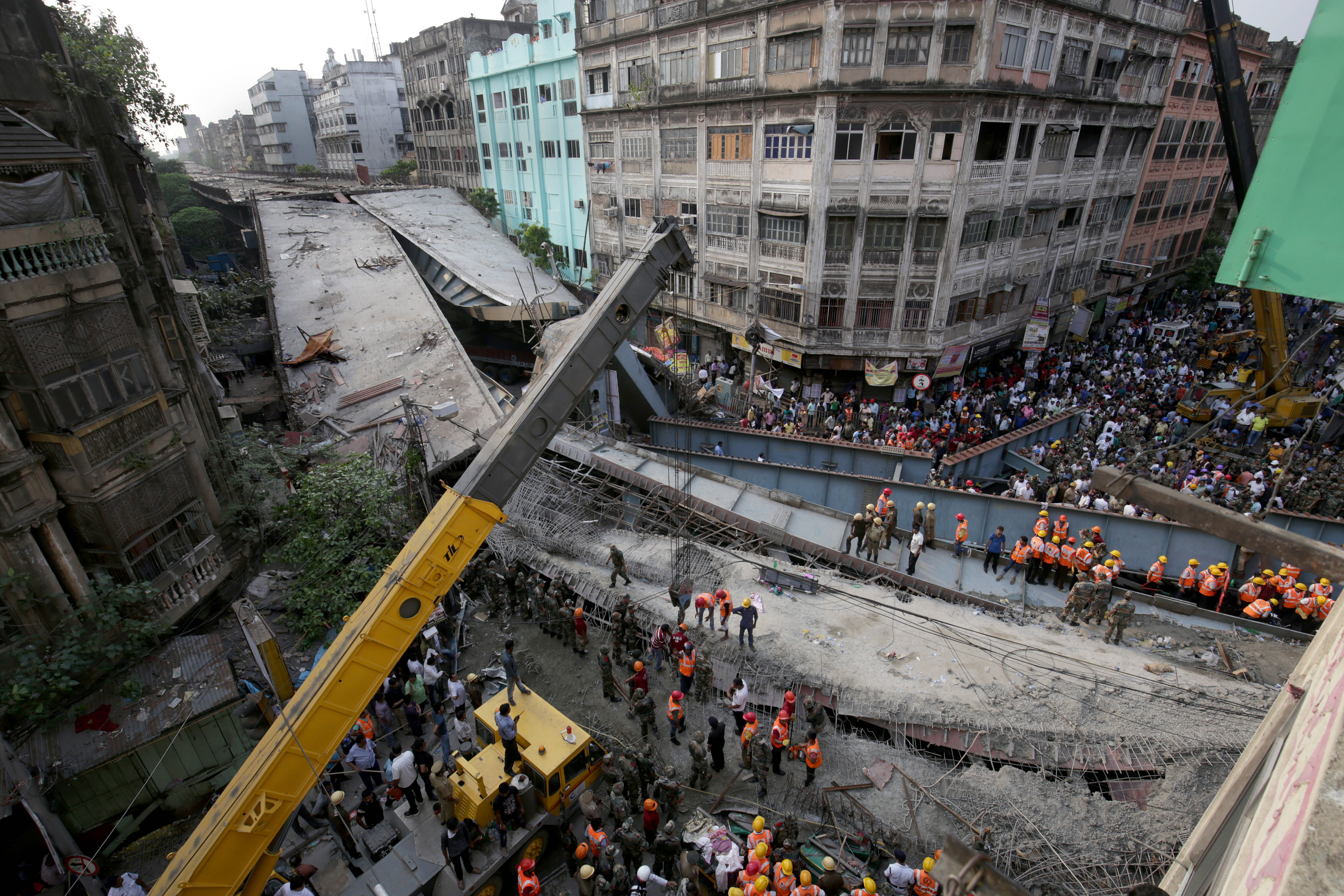 More than 20 dead as flyover collapses in India